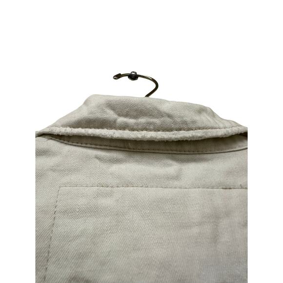 We the Free Size Small Over size 100% Cotton Off White Cream Button Down Top - Picture 7 of 14
